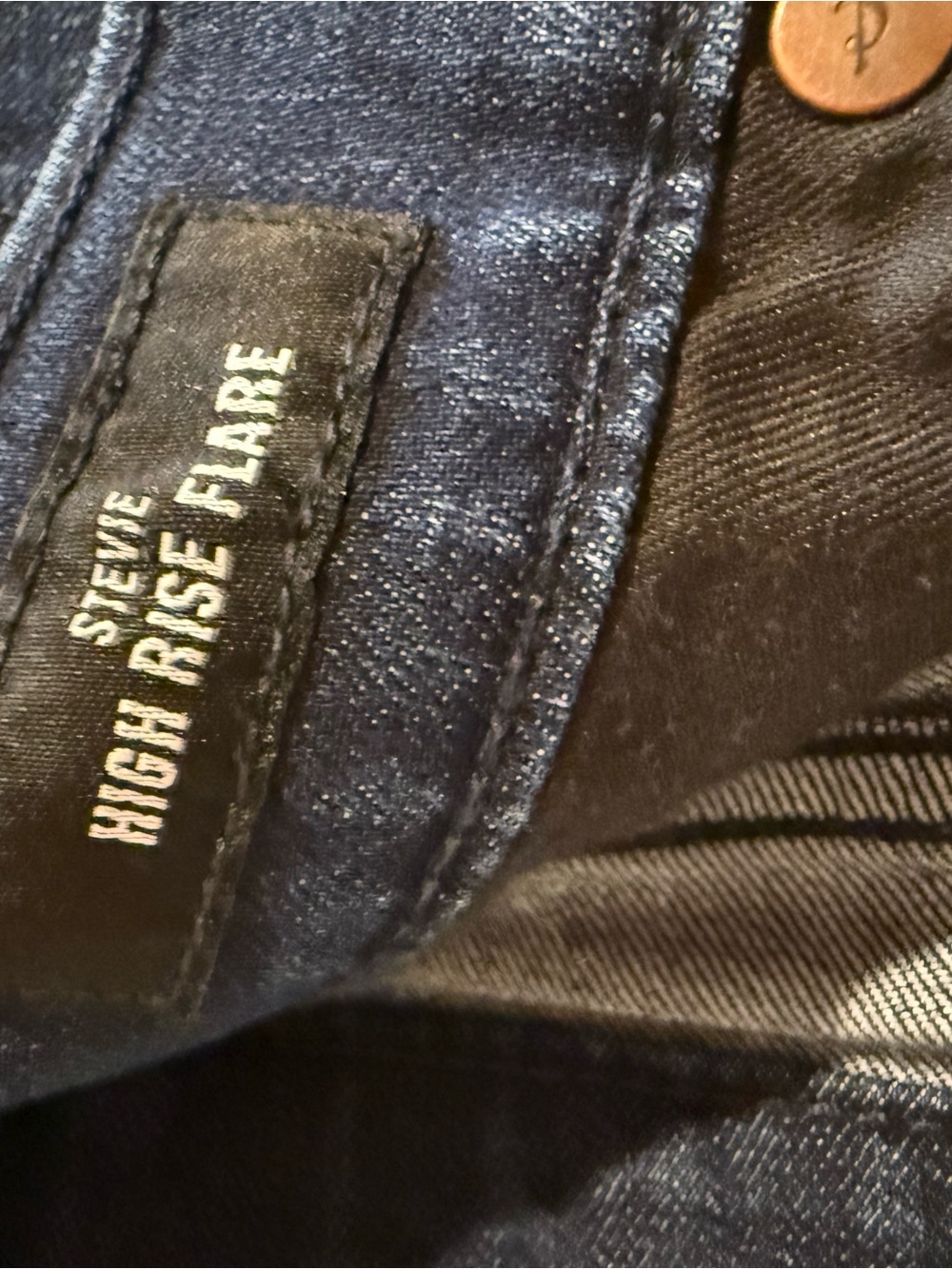 Lucky Brand Dark Indigo Stevie High Rise Flare Jeans - Picture 4 of 4
